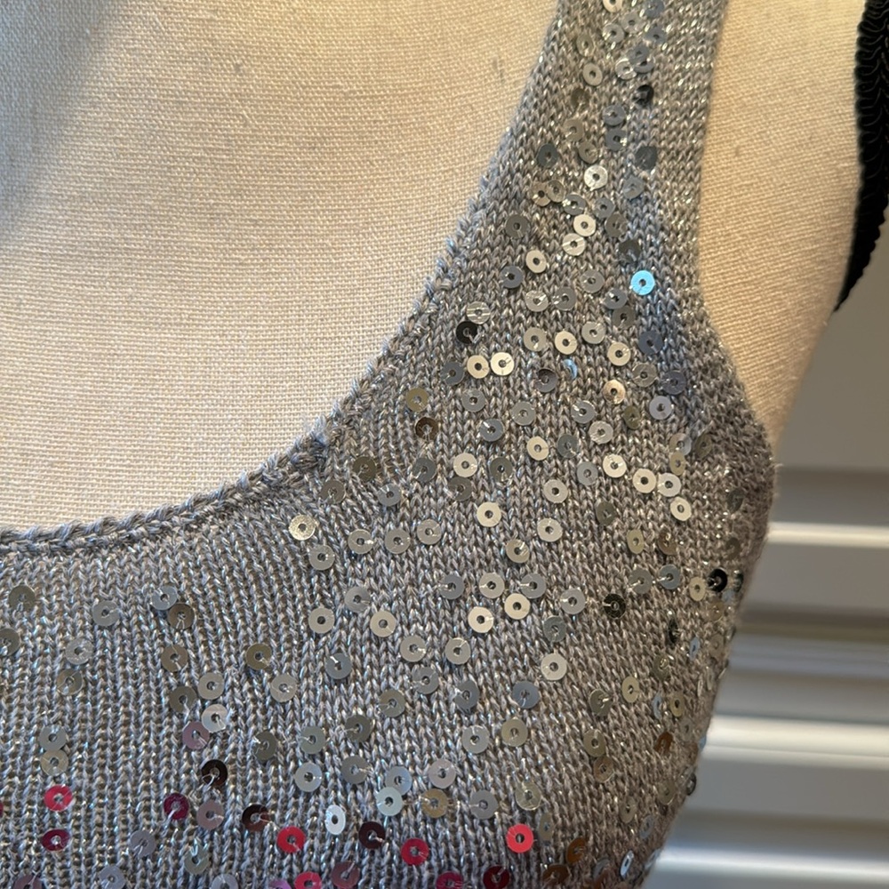 NWOT silver sequin sweater dress - Picture 3 of 4